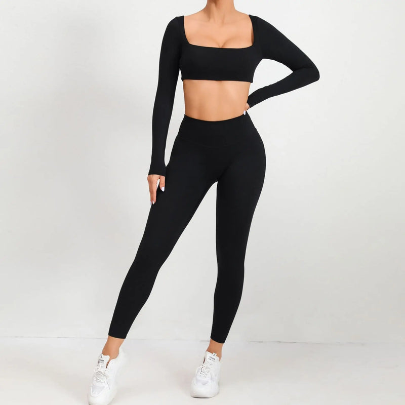 Seamless Long Sleeve Workout Set