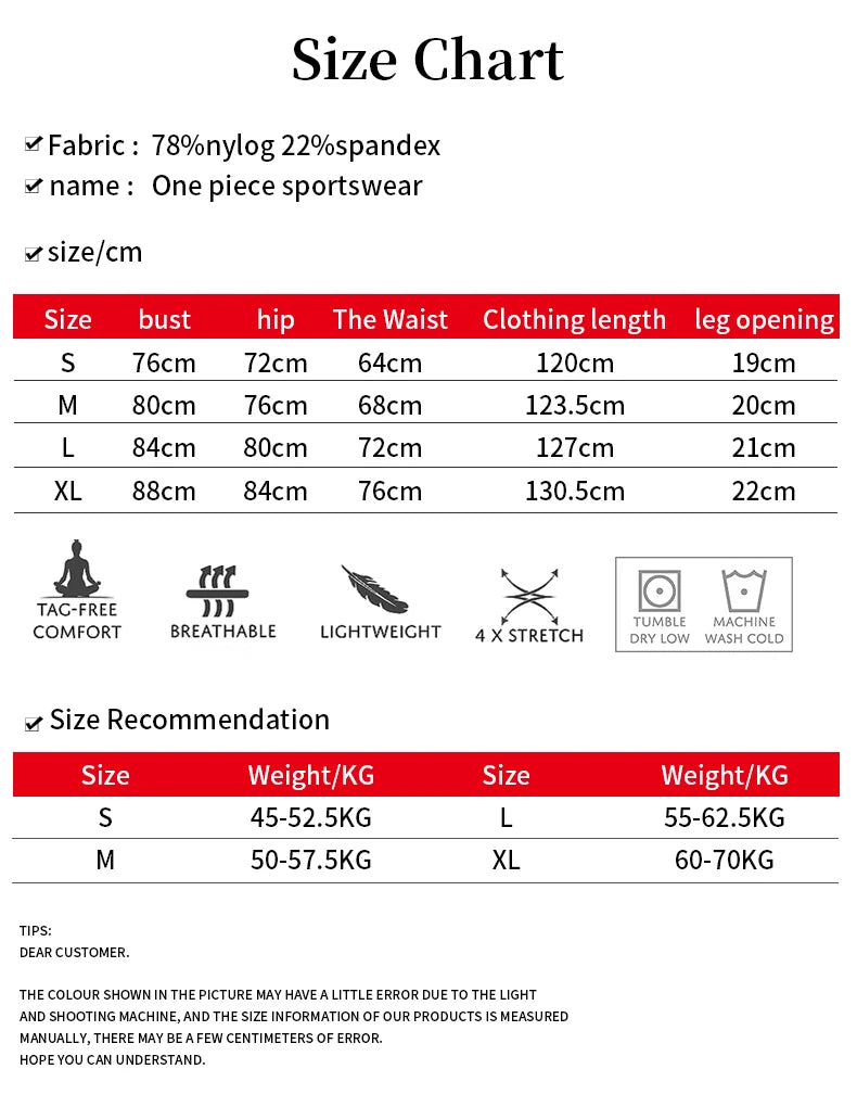 Zipper One-Piece Sportswear for Workout & Yoga