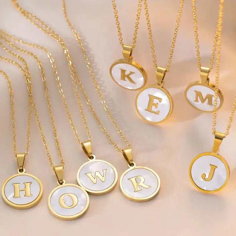 Gold Initial Pendant Necklace