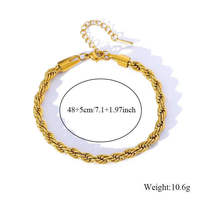 Twisted Rope Chain Bracelet