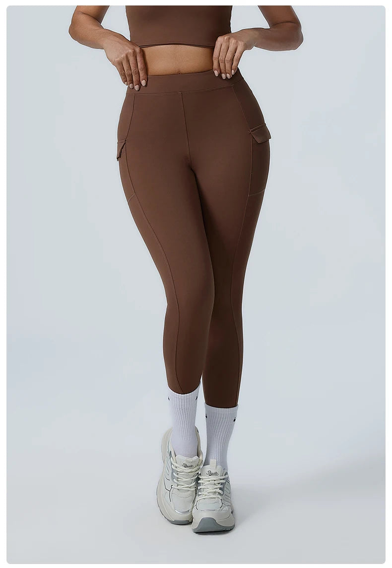 High-Waisted Cargo Workout Leggings