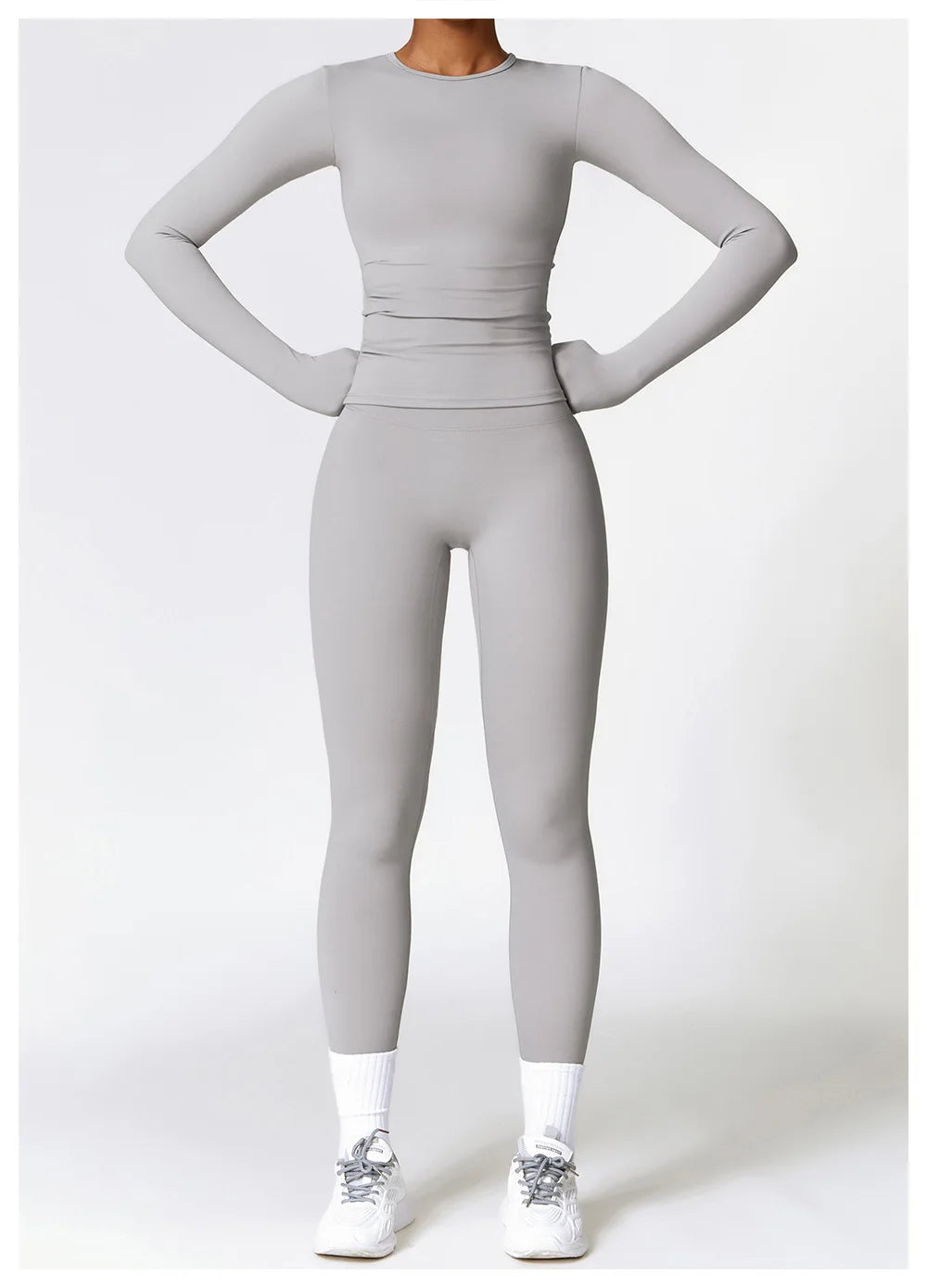 Thumbhole Long Sleeve Leggings Set