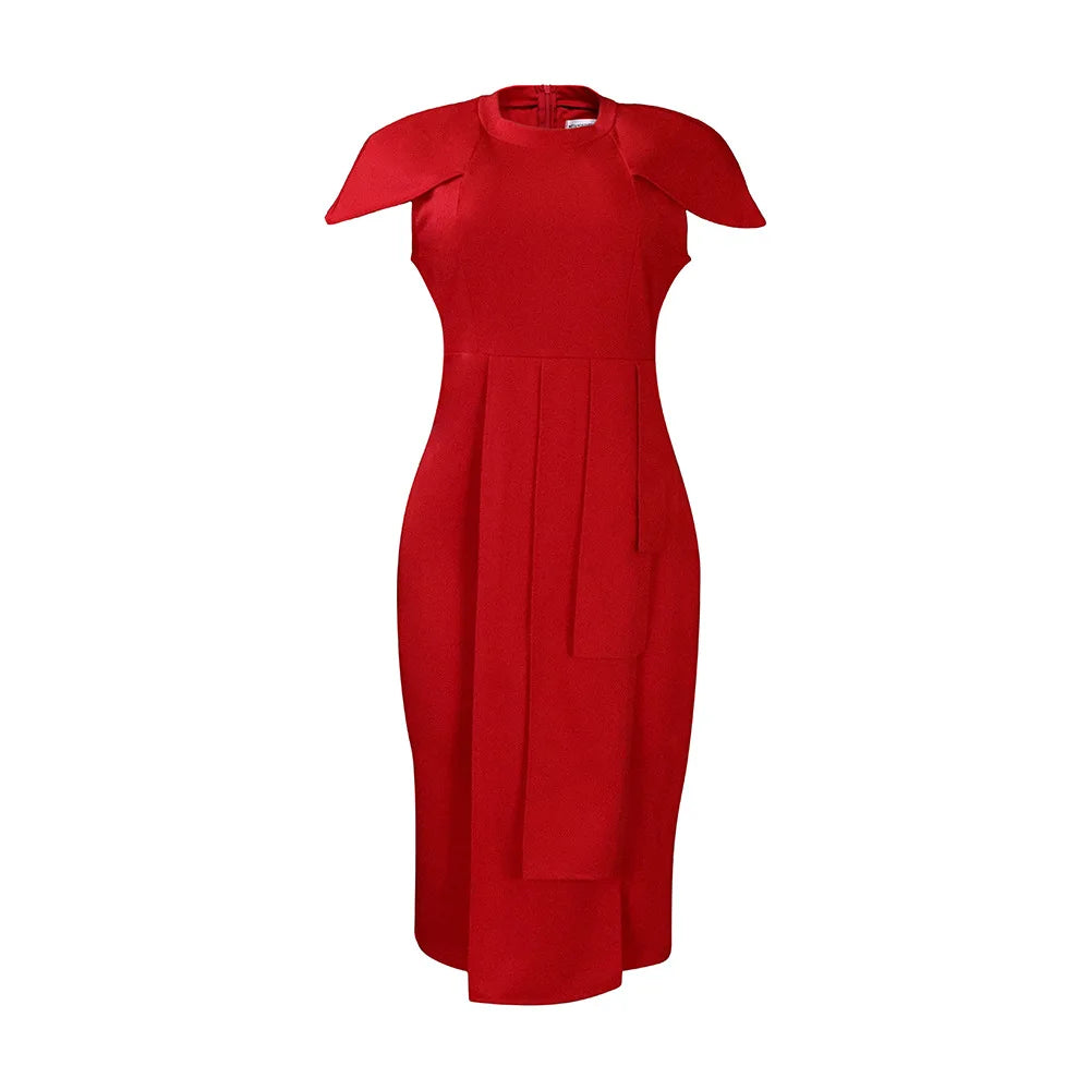 Chic Black Midi Pencil Dress