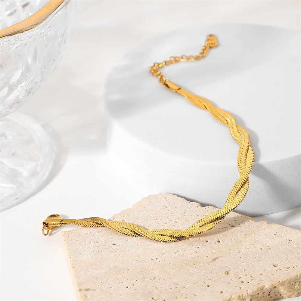 Wavy Herringbone Bracelet