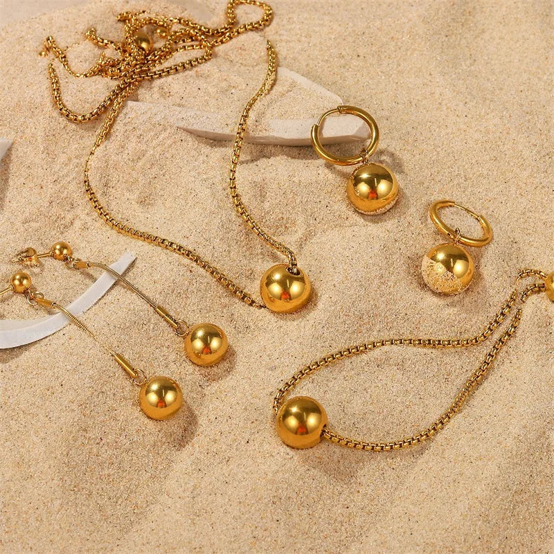 Golden Sphere Jewelry Set
