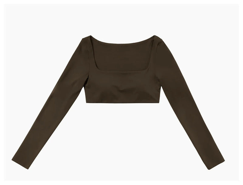 Long Sleeve Crop Top & Flare Pants Set