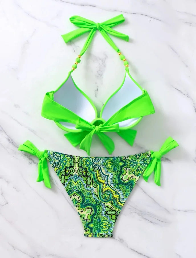 Halter Tie Bikini Set