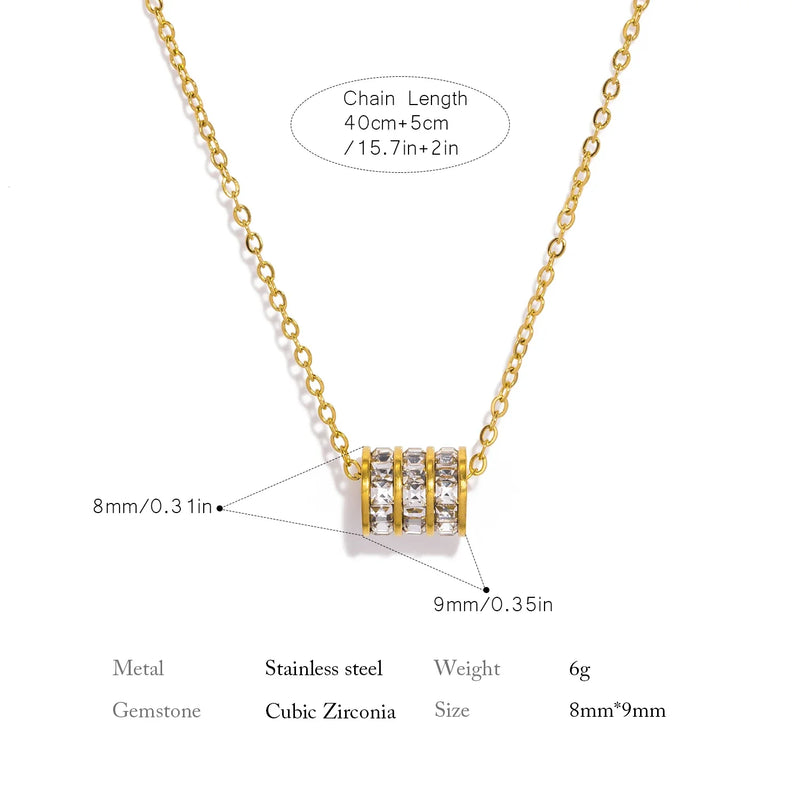 Cylinder Pendant Necklace