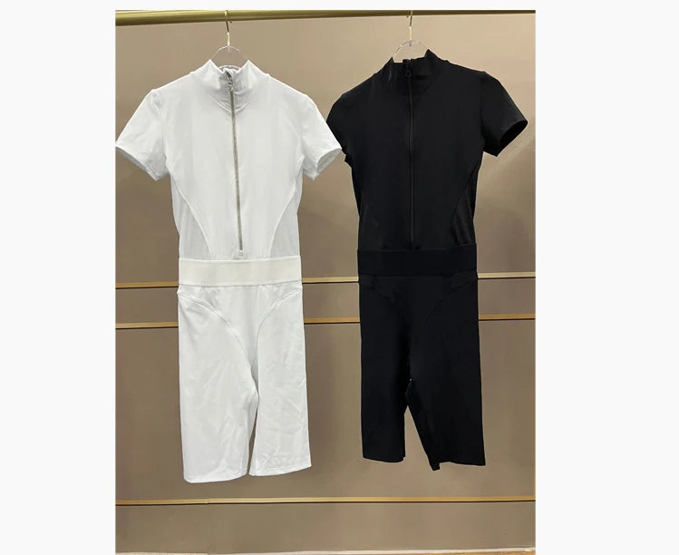 Short Sleeve Workout Jumpsuit
