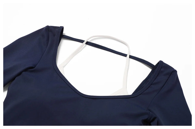 Square Neck Long Sleeve Leggings Set