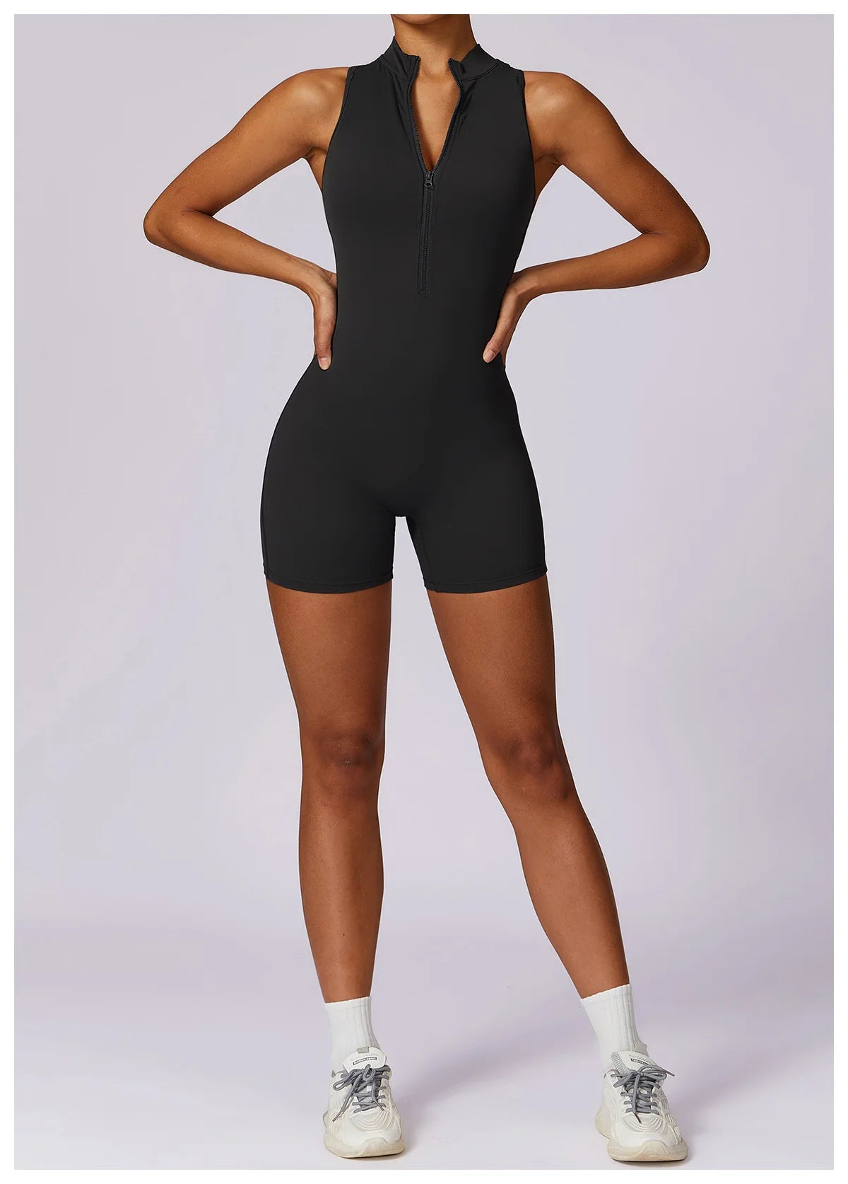 One Shoulder Biker Shorts Set