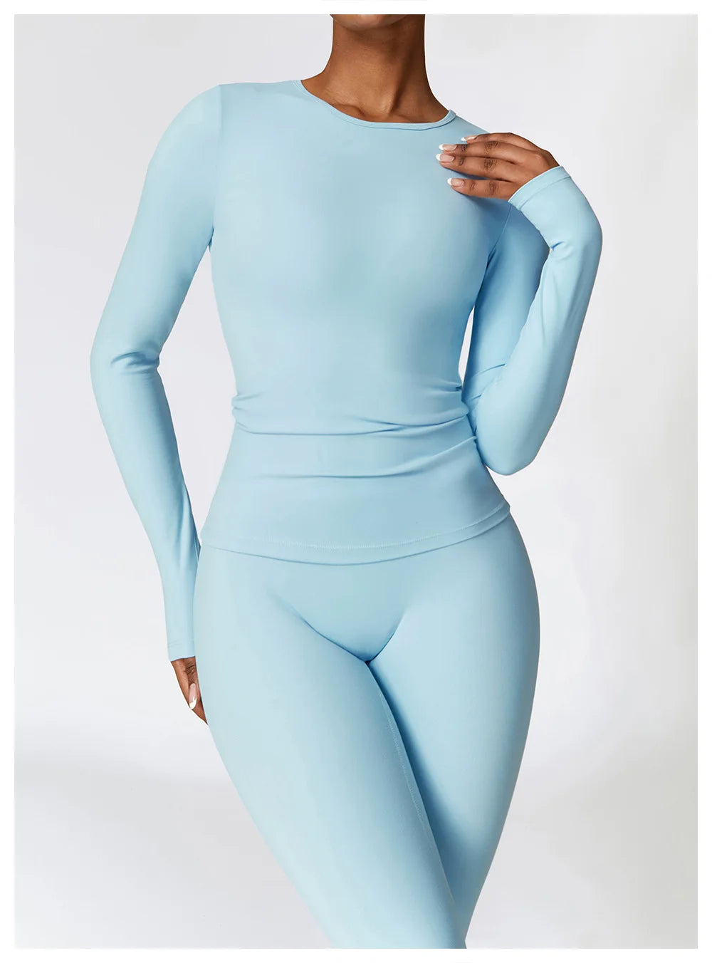 Thumbhole Long Sleeve Leggings Set