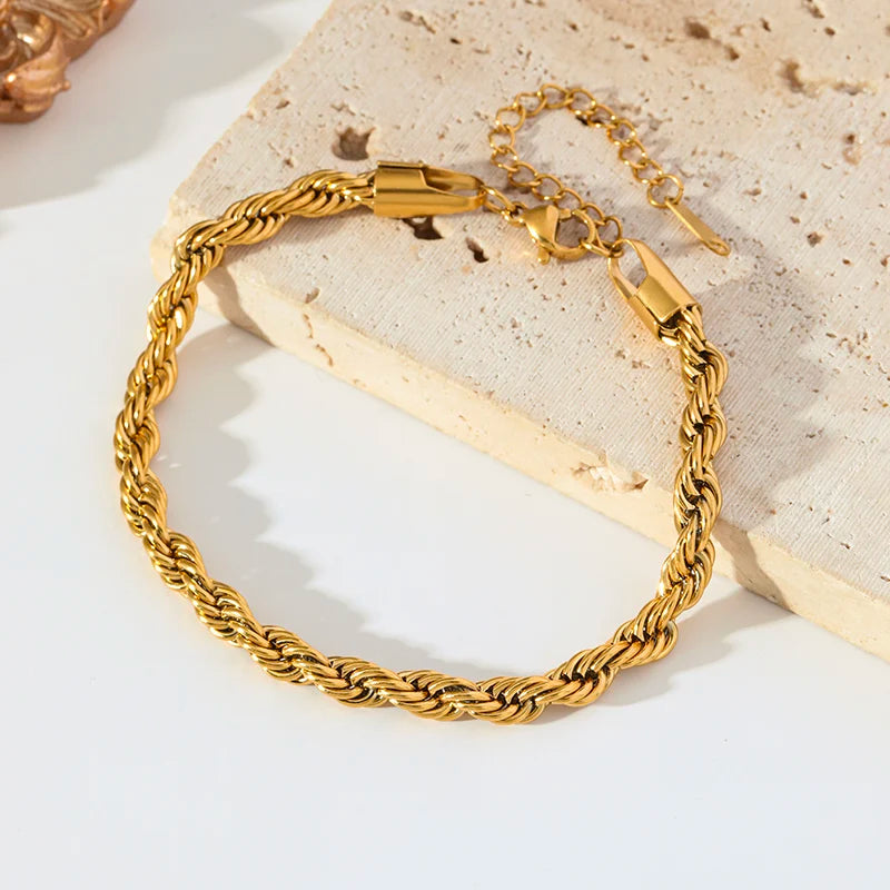 Twisted Rope Chain Bracelet