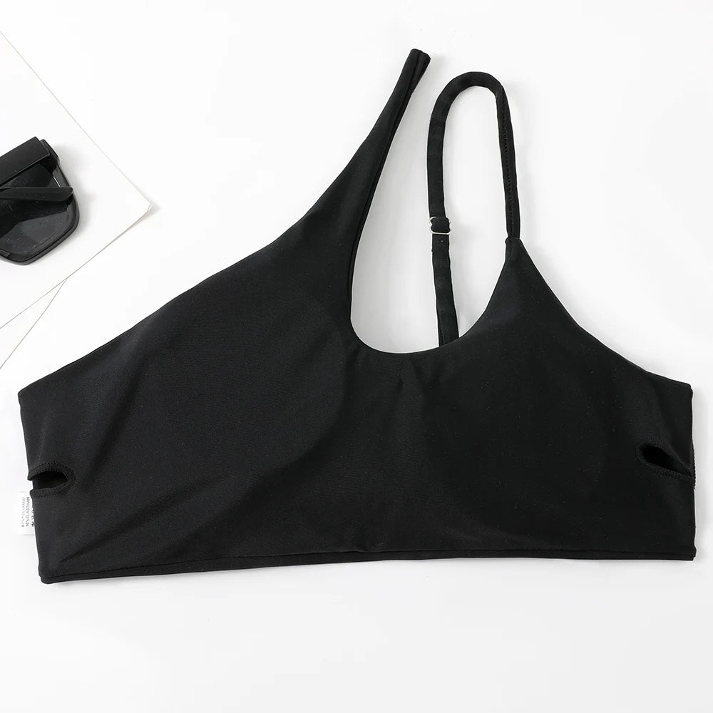 Asymmetrical Cutout Bikini Set