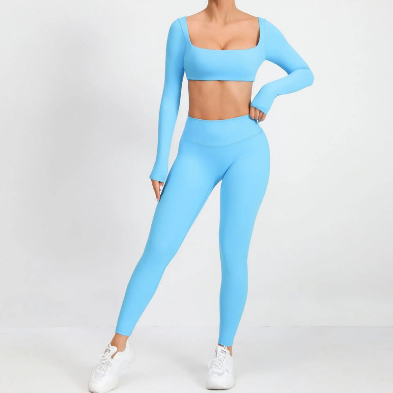 Seamless Long Sleeve Workout Set
