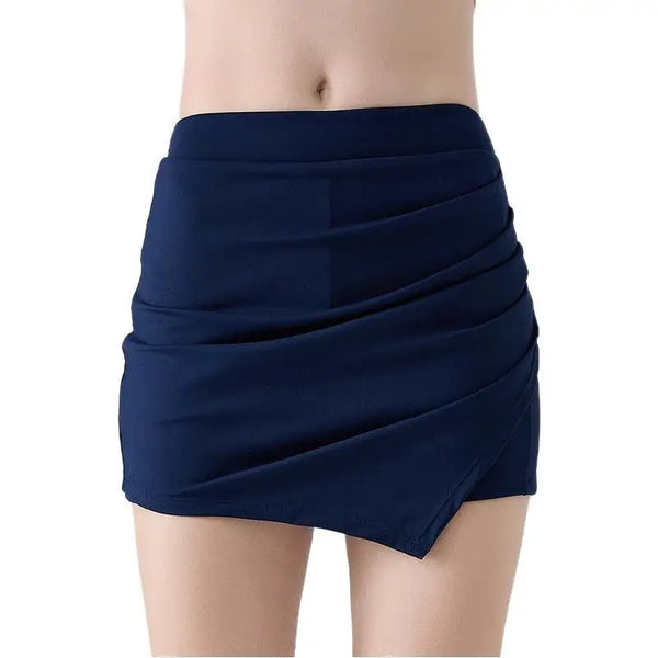 Ruched High-Waisted Athletic Skirt