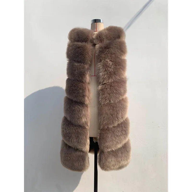 Luxe Cascade Fox Fur Vest