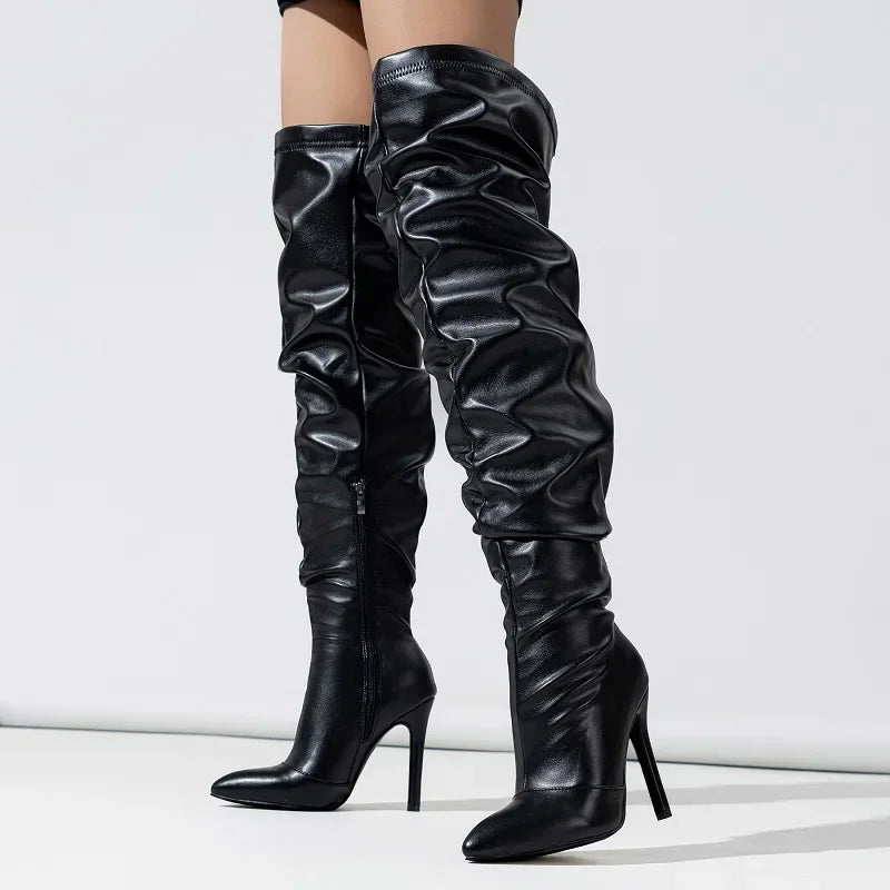 Luxe Over-the-Knee Stiletto Boots