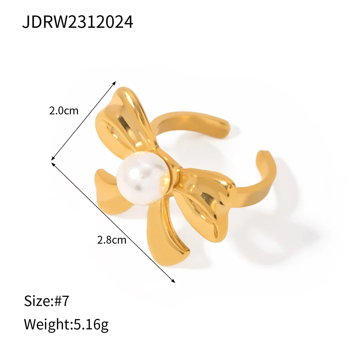 Pearl Bloom Flower Statement Ring