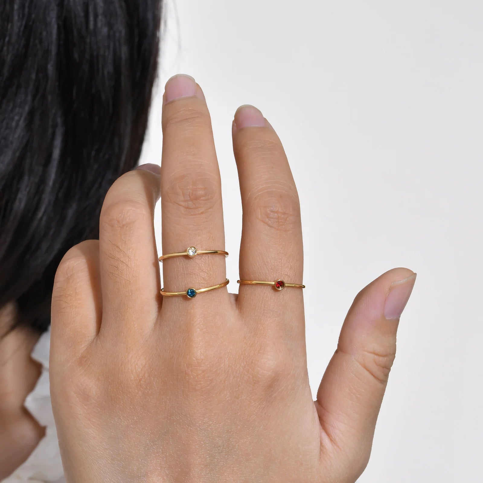 Dainty Birthstone Stacking Ring