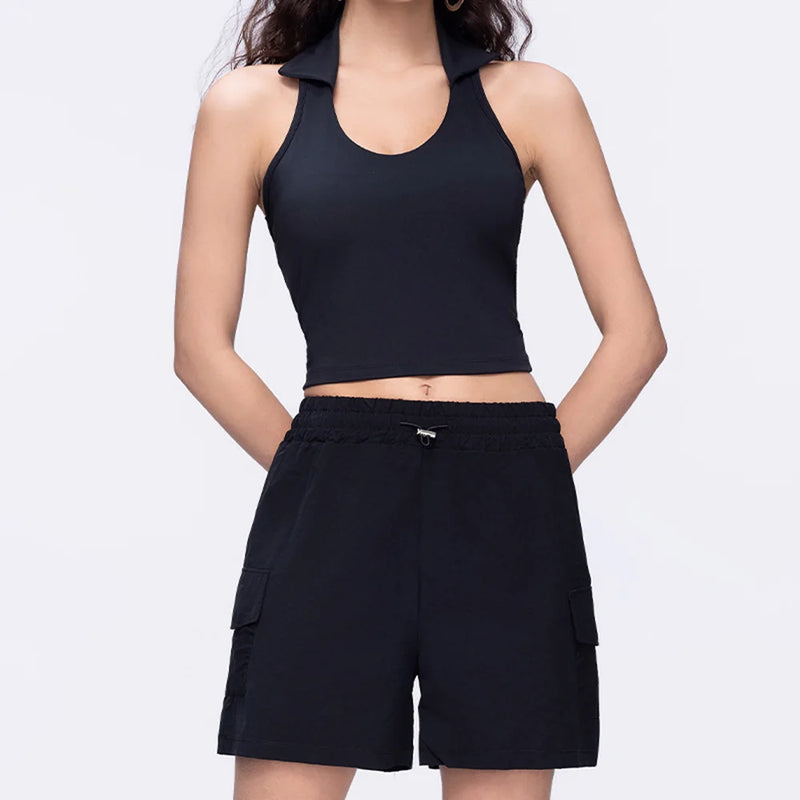 Polo Halter & Cargo Shorts Set