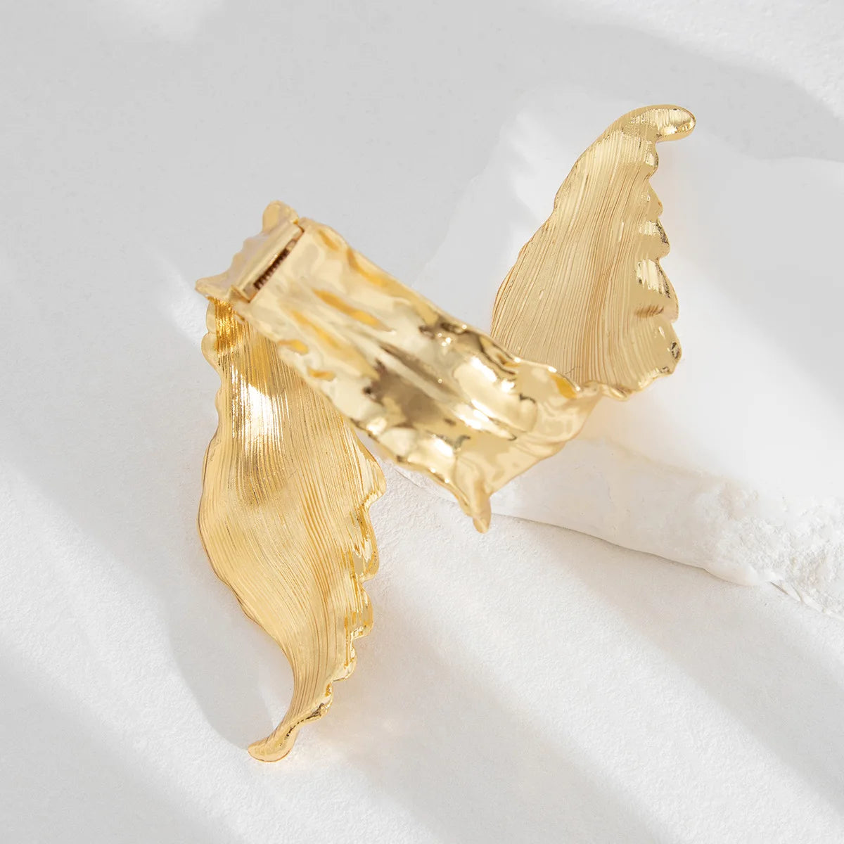 Sculpted Leaf Cuff Bracelet