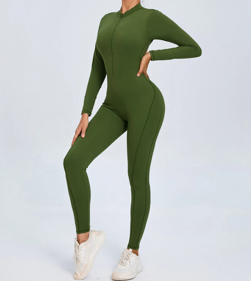 Backless SculptFit Long Sleeve Jumpsuit