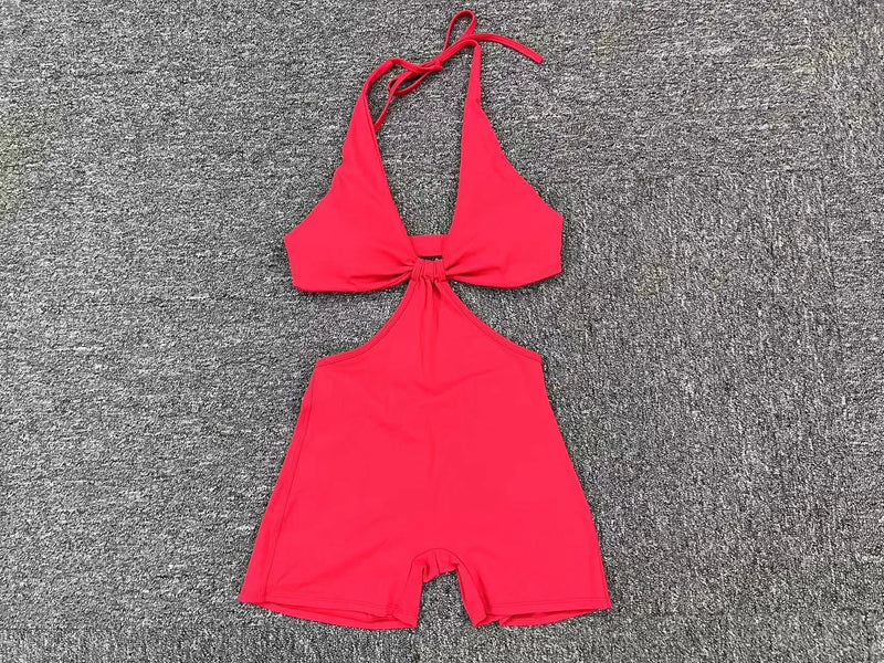 Backless Scrunch Gym Romper