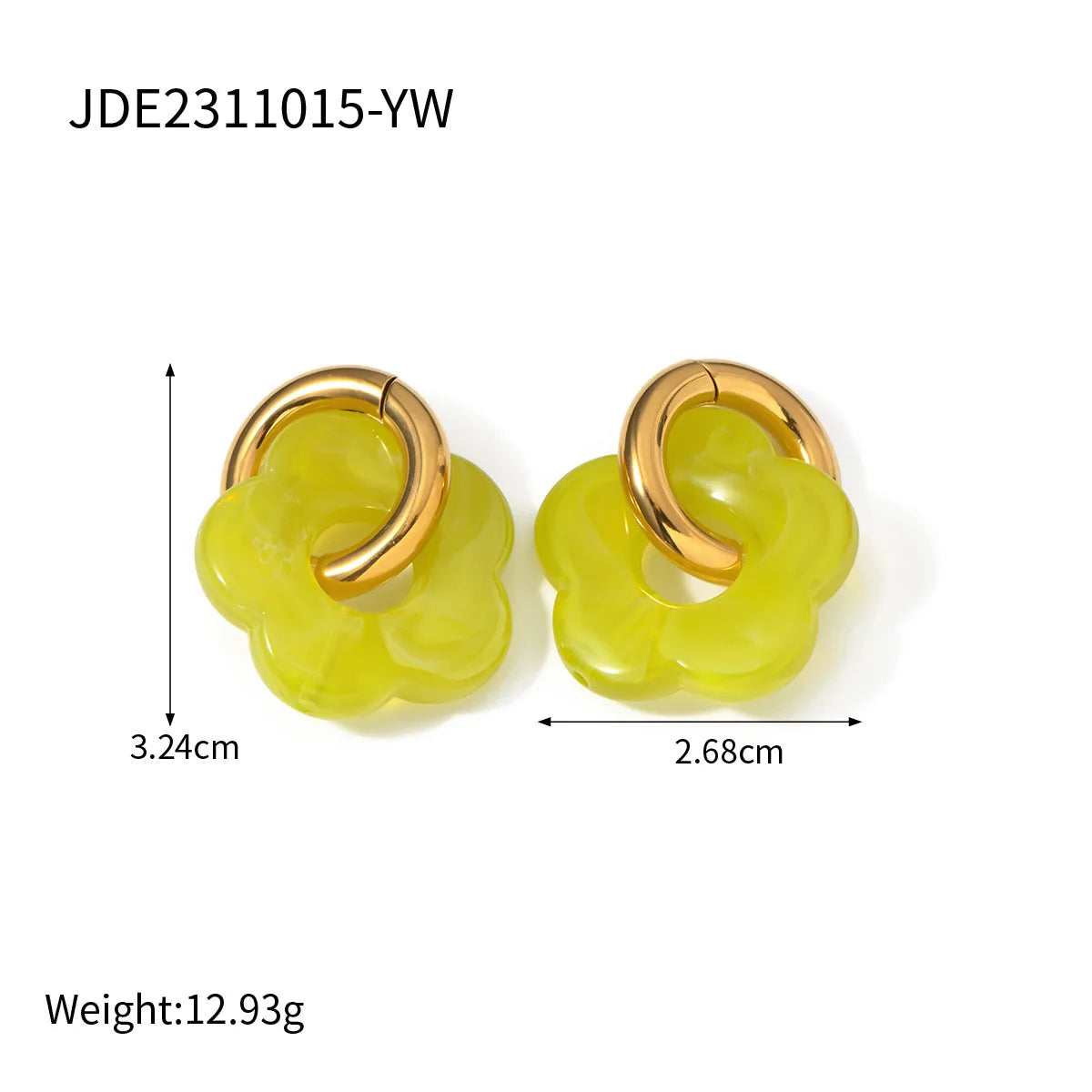 Flower Hoop Earrings