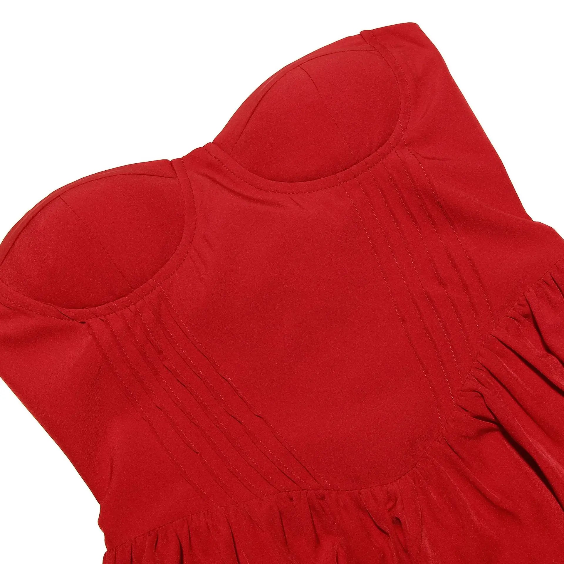 Strapless A-Line Midi Dress