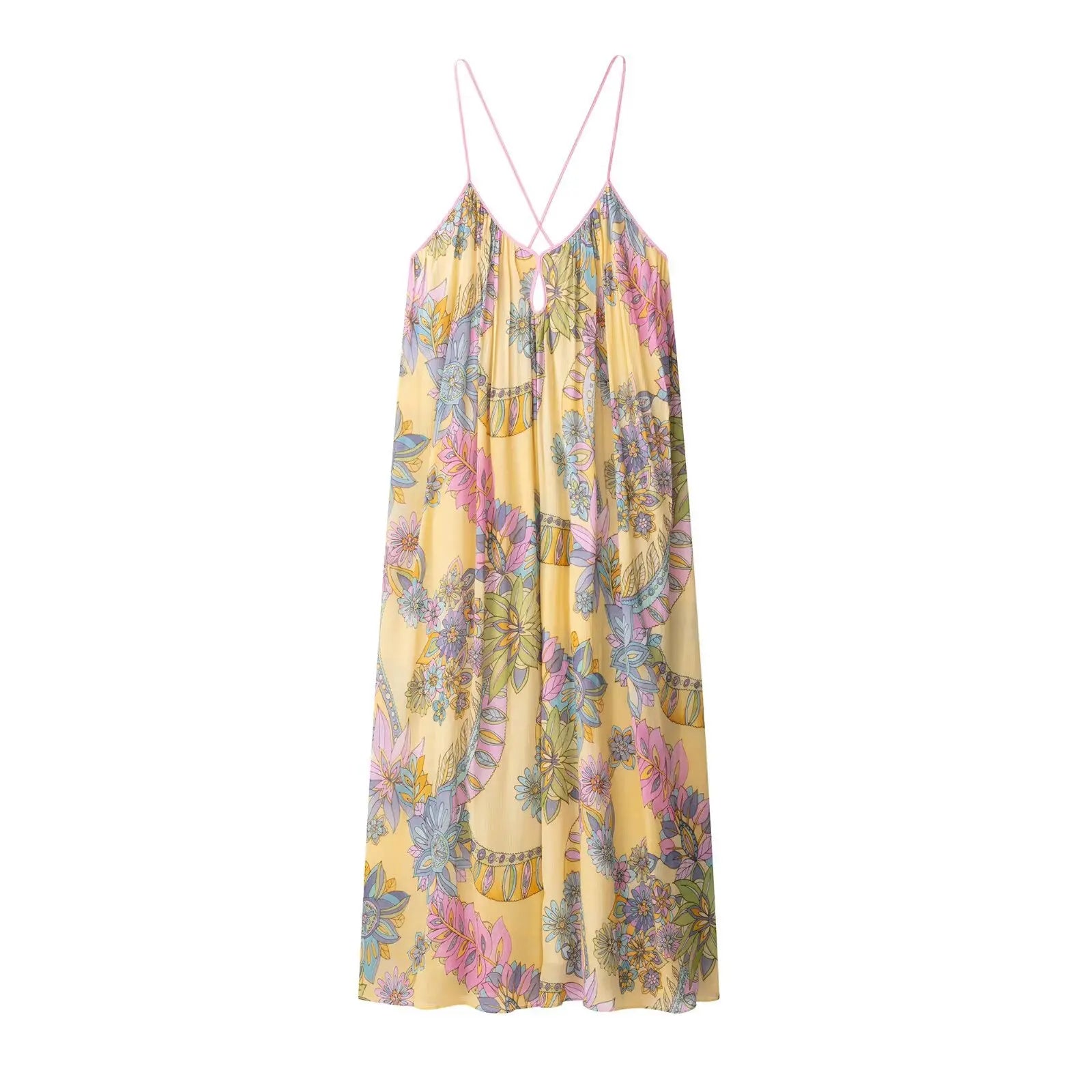 Yellow Floral Maxi Dress