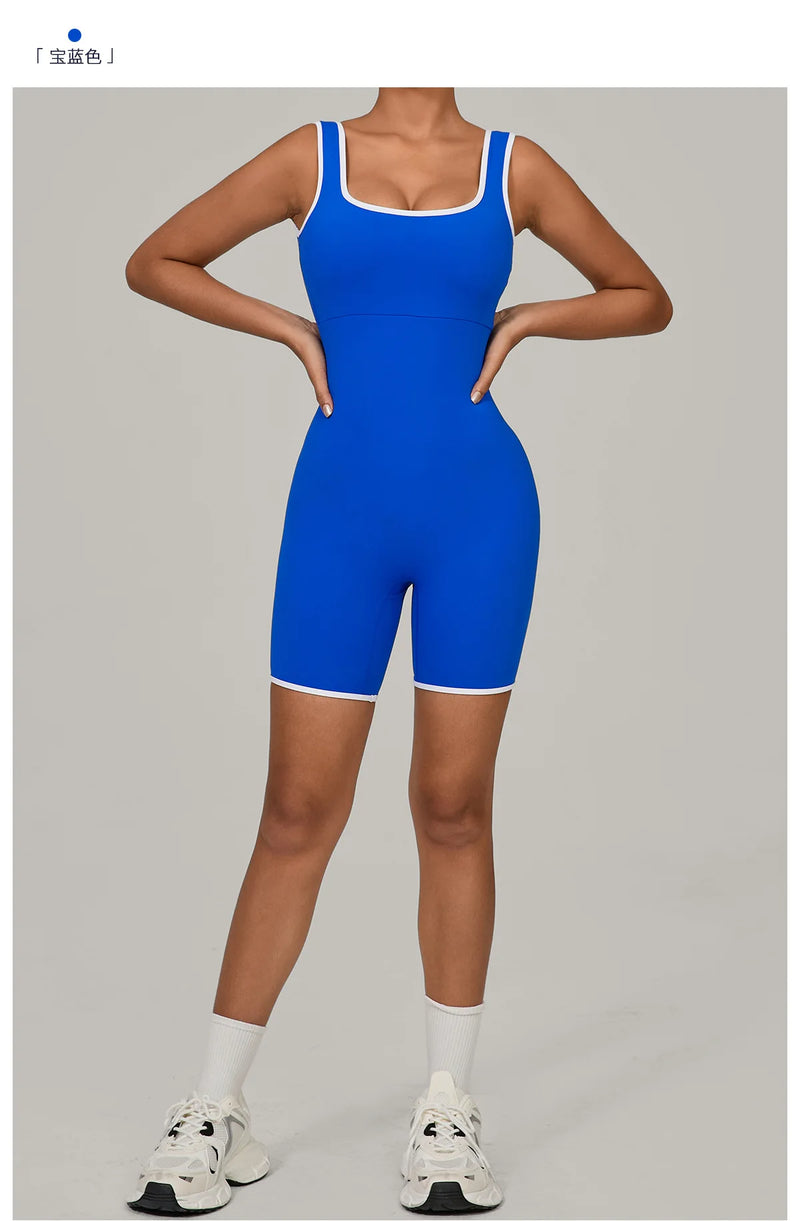 Square Neck Active Romper