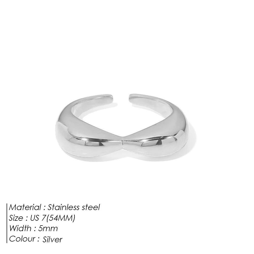 Bold Crossover Band Ring