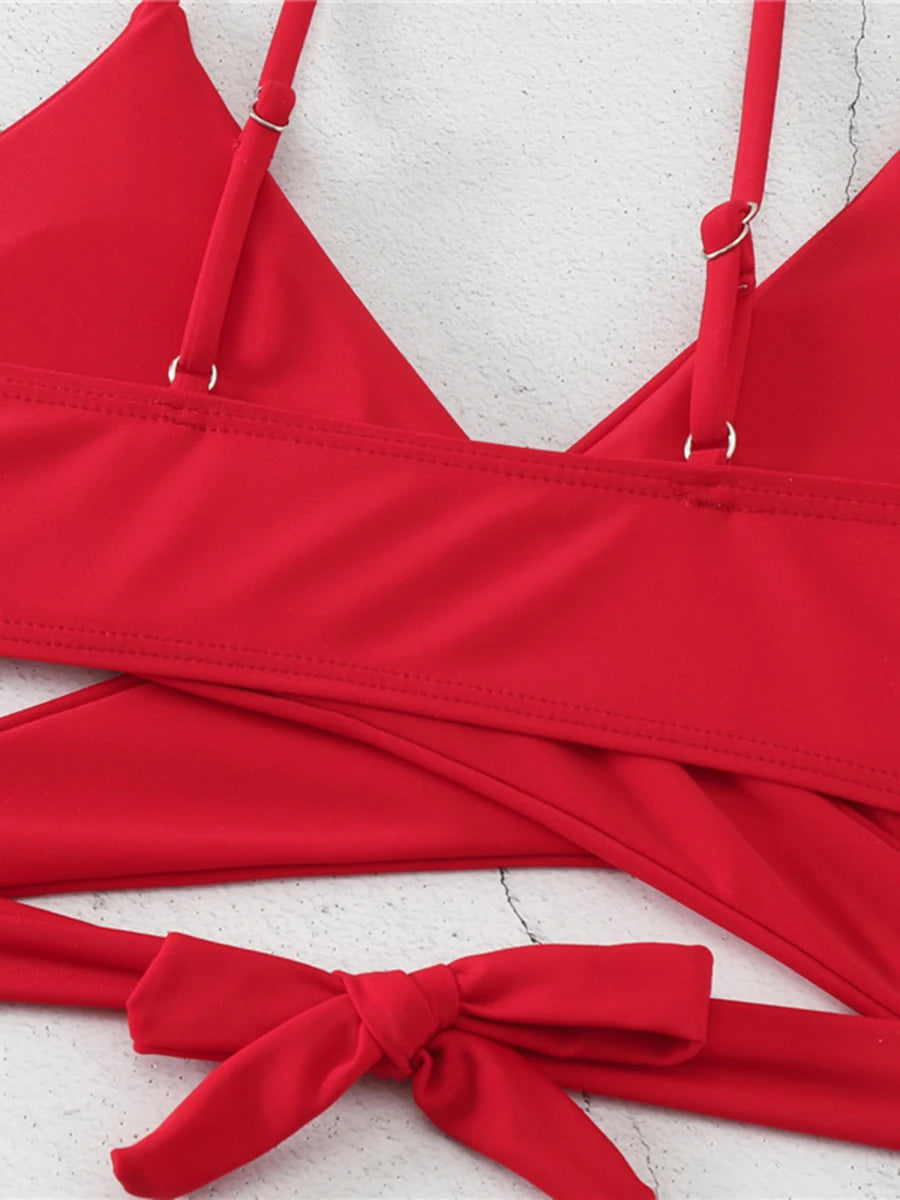 Cutout Wrap One-Piece Swimsuit