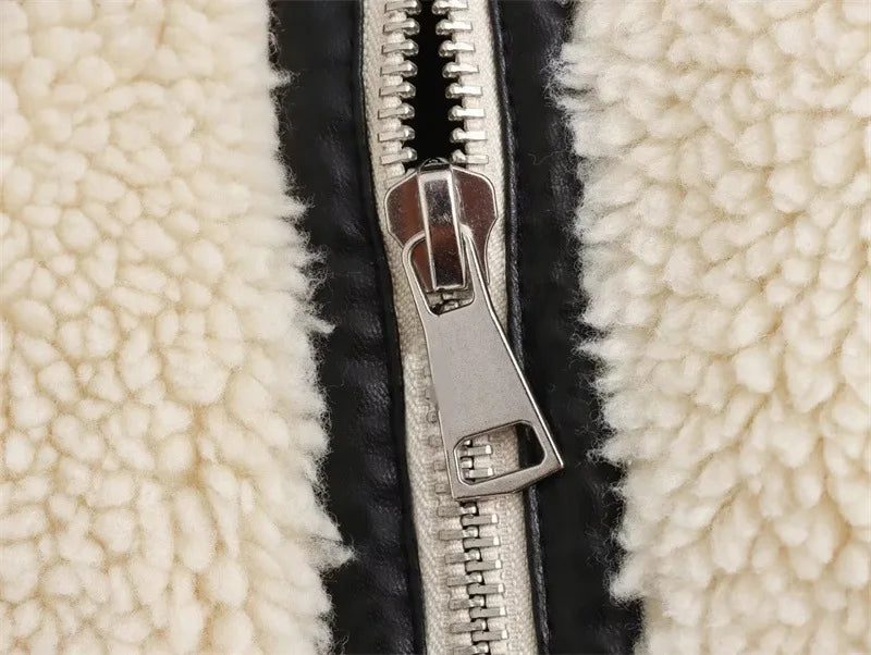 Faux Shearling Zip Jacket