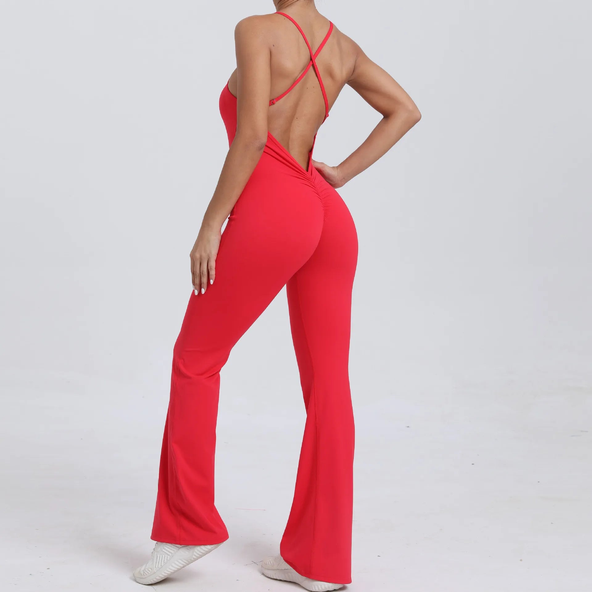 Sleek Noir Flare Jumpsuit