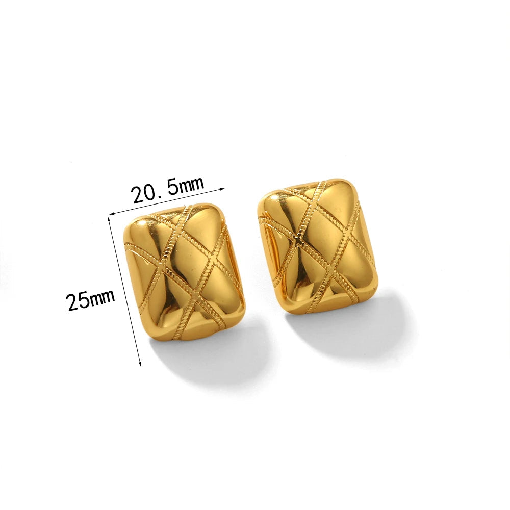 Retro Sculpted Statement Earrings