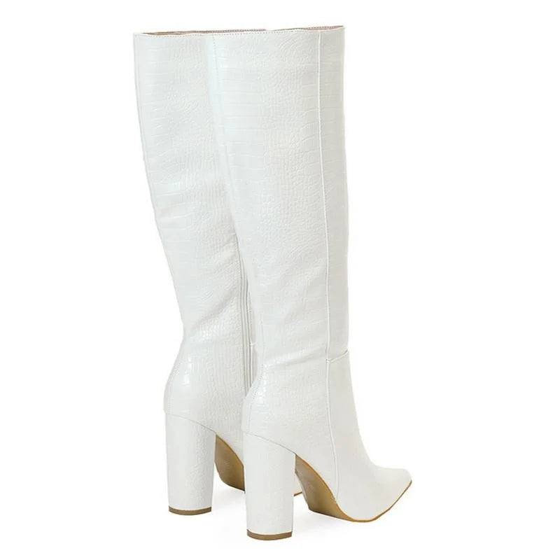 Pointed Toe High Heel Sock Boot