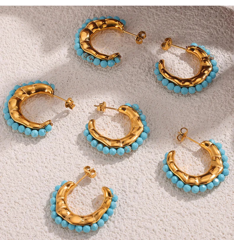 Beaded Hoop Earrings