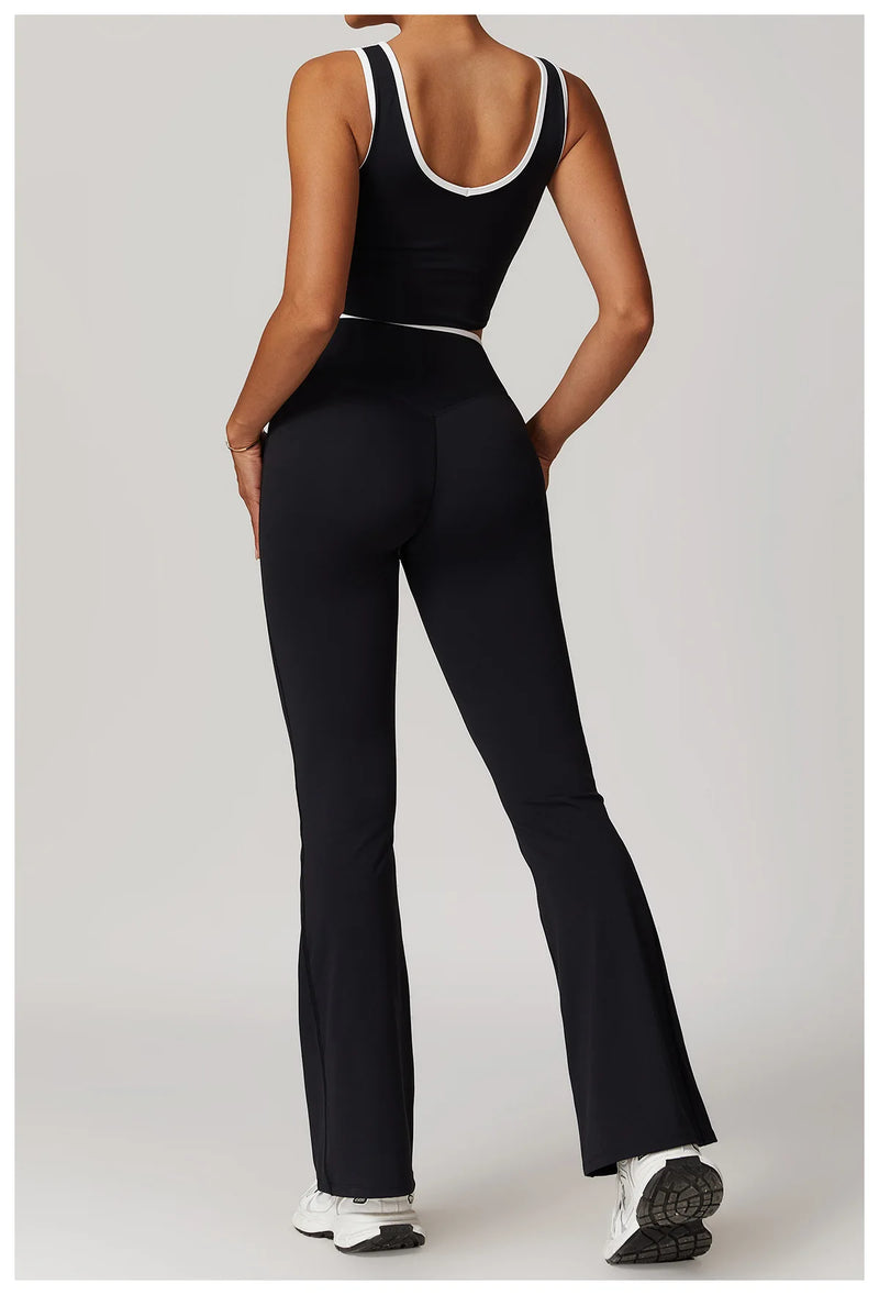 Crossover Flared Leggings Set