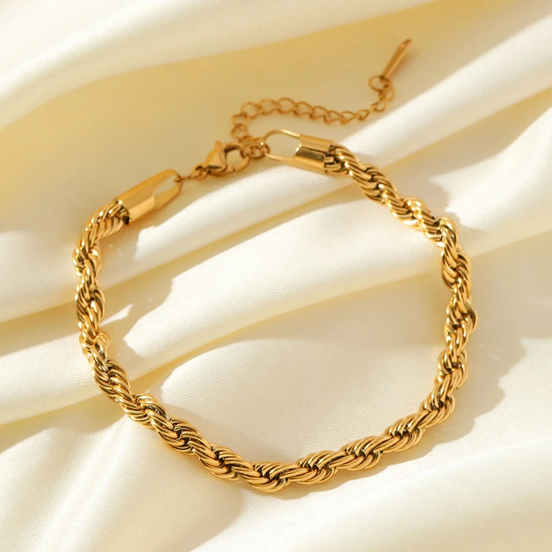 Twisted Rope Chain Bracelet