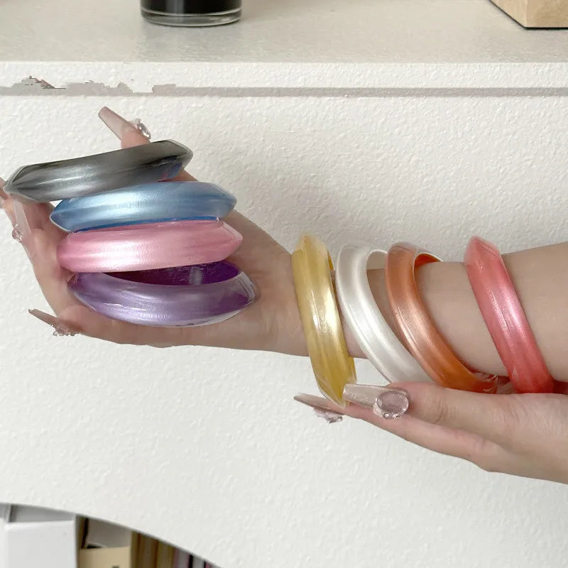 Colorful Resin Bangle Set