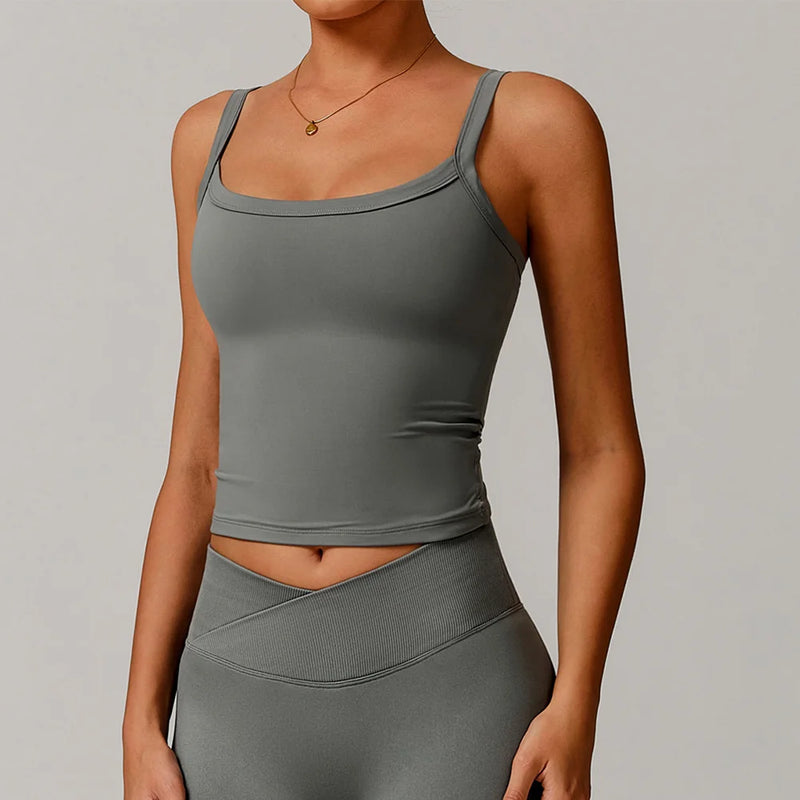 Square Neck Active Tank Top