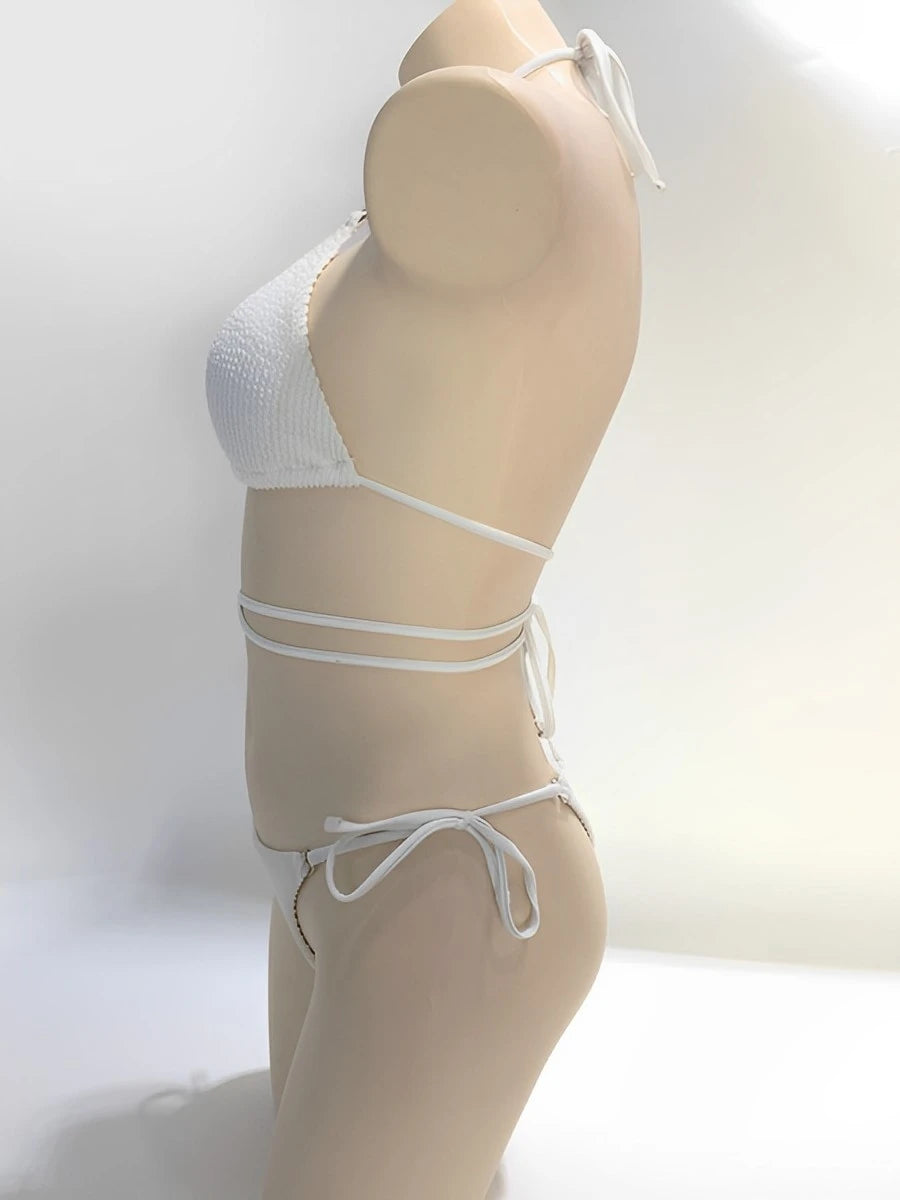 Crisscross Tie Bikini Set