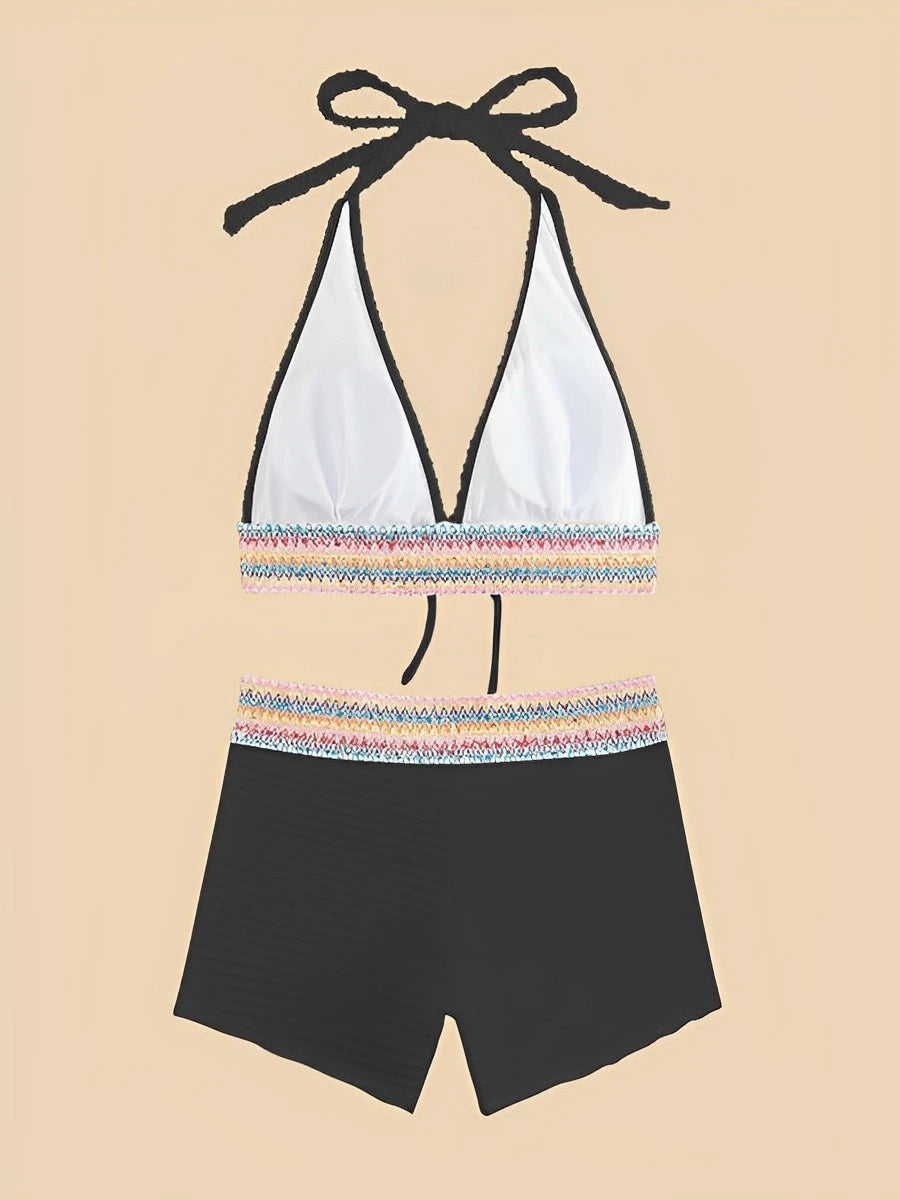 Ring Detail Bandeau Bikini Set