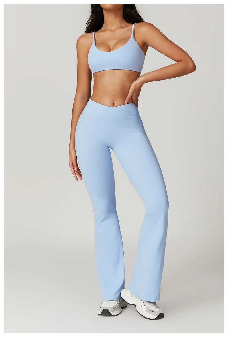 V-Waist Flare Pants