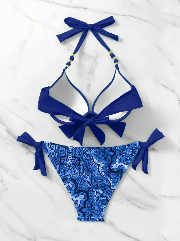 Halter Tie Bikini Set