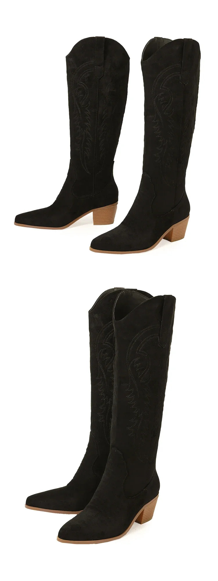 Classic Western Knee-High Boots