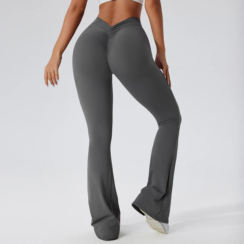High-Waisted Flared Yoga Leggings