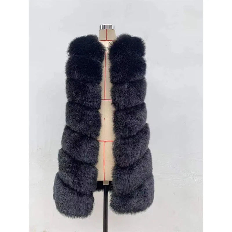 Luxe Cascade Fox Fur Vest